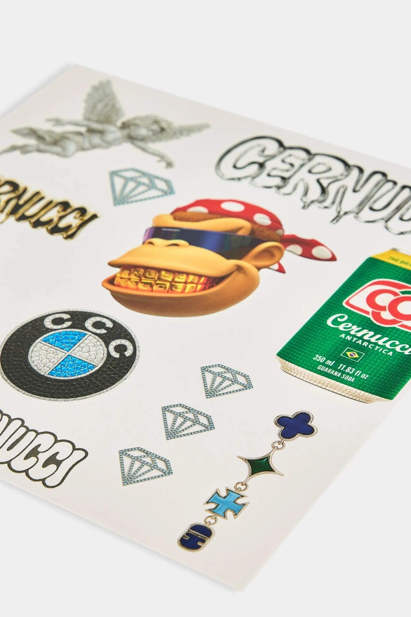Cernucci Mens Sticker Sheet - White