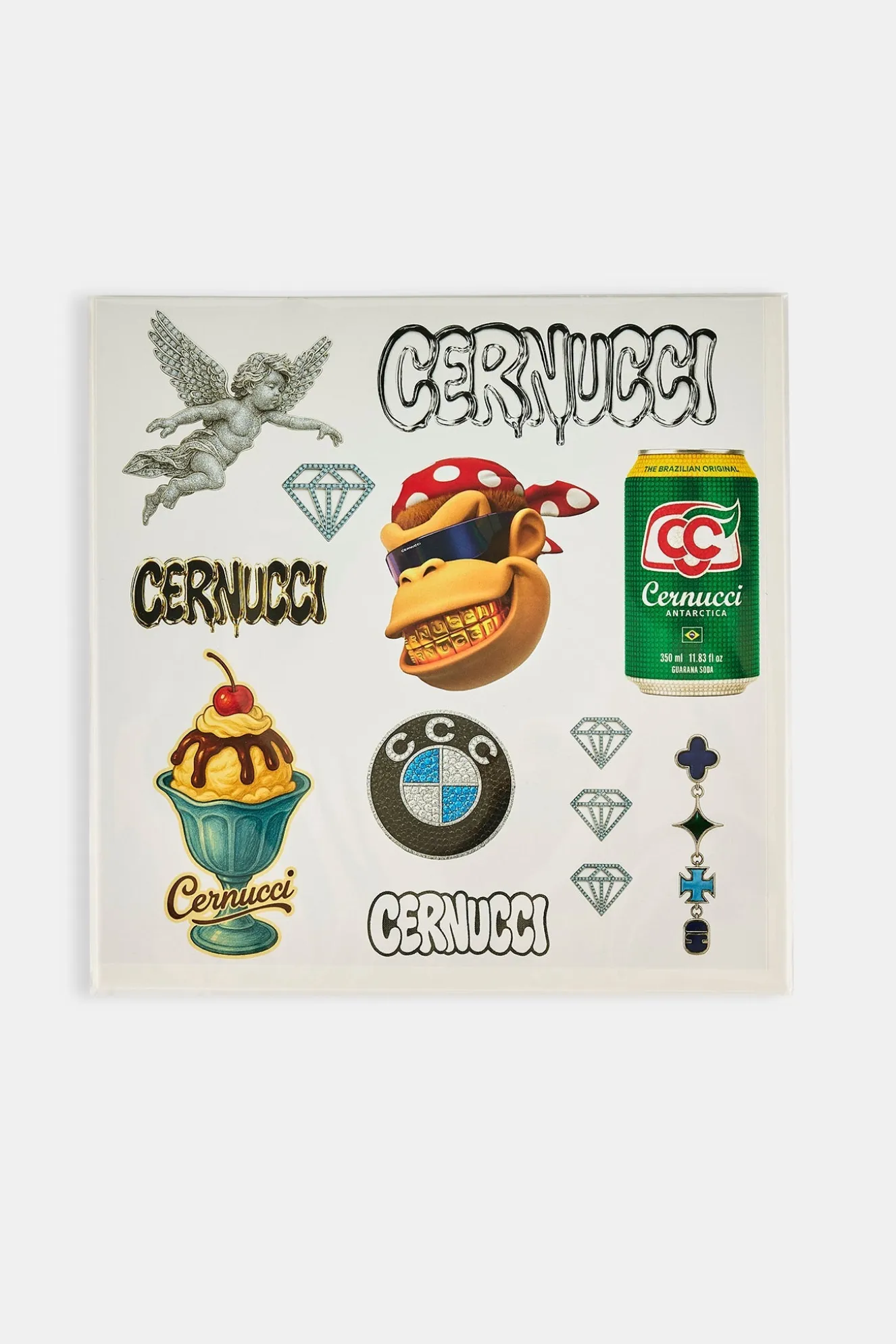 Cernucci Mens Sticker Sheet - White
