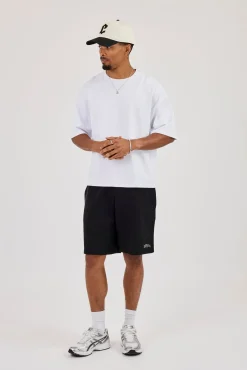 Cernucci Puff Print Relaxed Shorts - Black