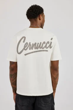 Cernucci Script Back Print T-Shirt - Off White