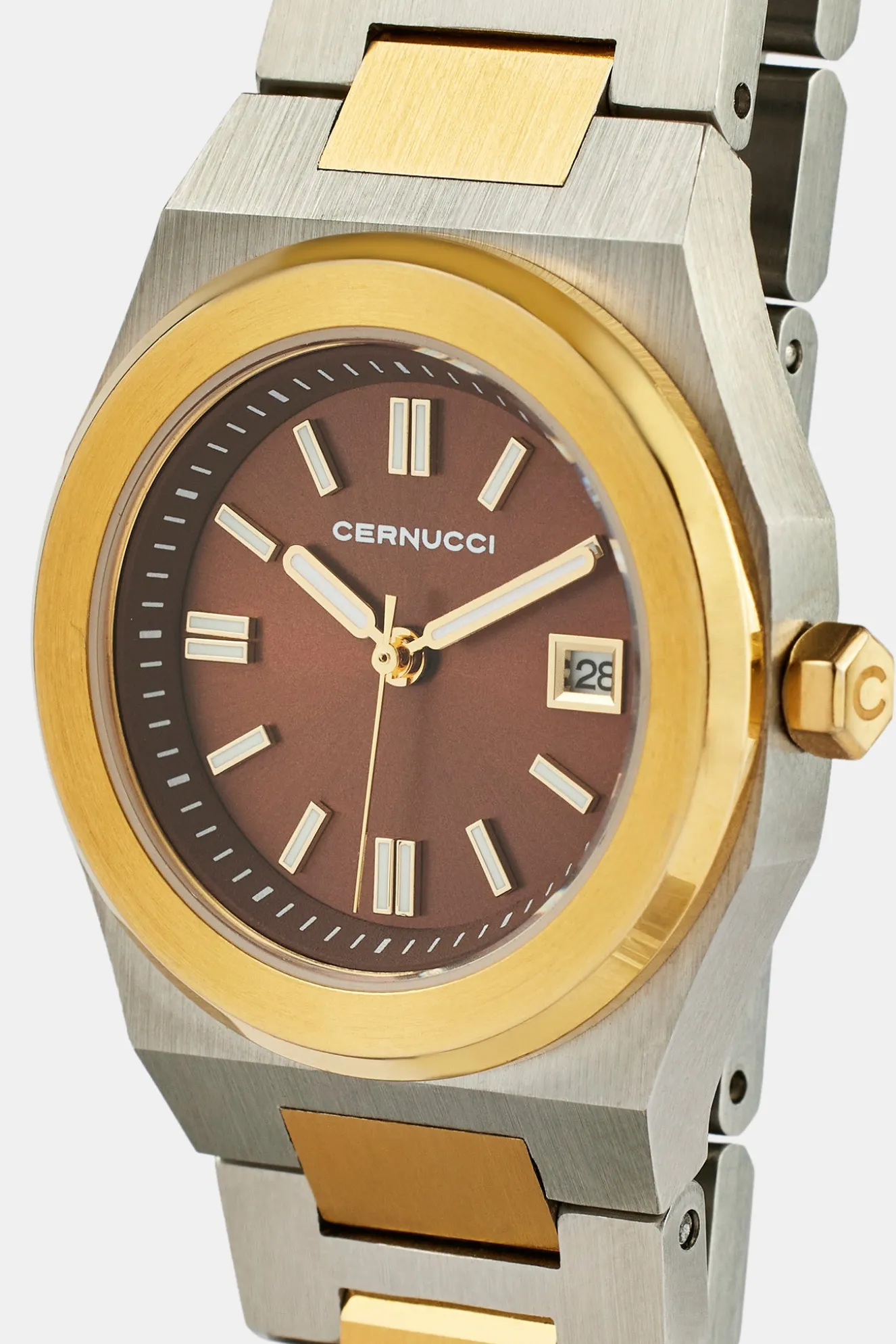 Cernucci Two Tone Watch - Silver