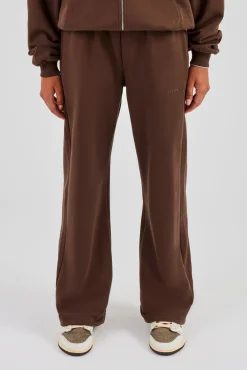 Cernucci Wide Leg Jogger - Chocolate