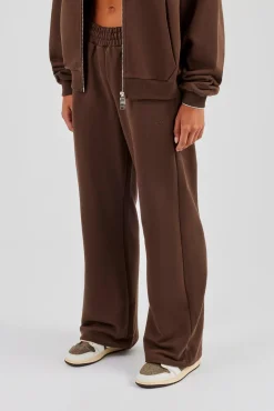 Cernucci Wide Leg Jogger - Chocolate