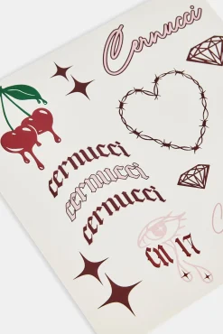 Cernucci Womens Sticker Sheet - White