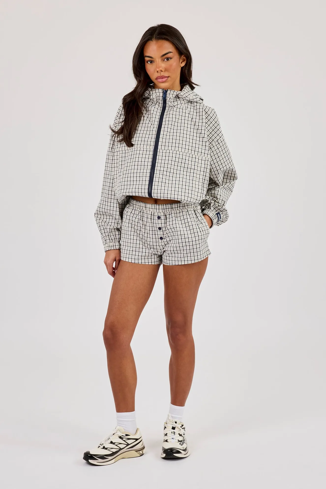 Check Button Short - Off White