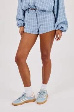 Check Micro Short - Blue