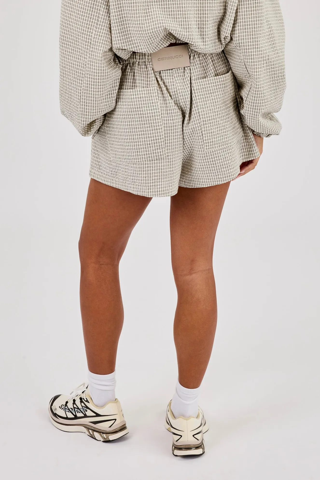 Check Twill Short - Off White