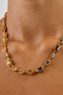 Chocolate Heart Multi Gemstone Chain - 6mm