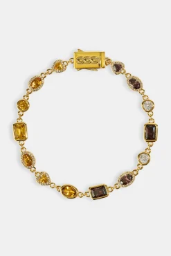 Chocolate Heart Multi Gemstone Bracelet - 6mm