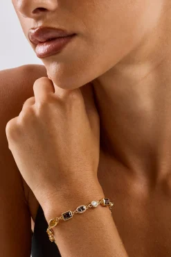 Chocolate Heart Multi Gemstone Bracelet - 6mm