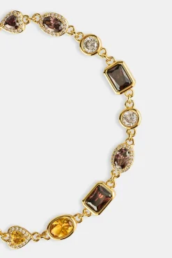 Chocolate Heart Multi Gemstone Bracelet - 6mm