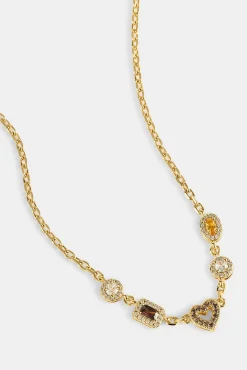 Chocolate Heart Multi Gemstone Necklace - 6mm