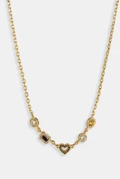 Chocolate Heart Multi Gemstone Necklace - 6mm