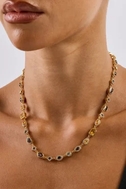Chocolate Motif Multi Gemstone Chain - 6mm