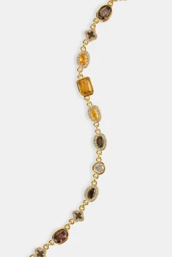 Chocolate Motif Multi Gemstone Chain - 6mm