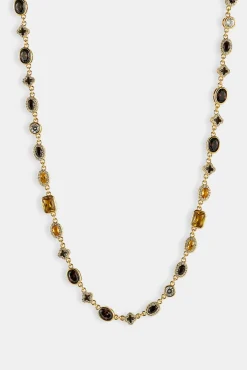 Chocolate Motif Multi Gemstone Chain - 6mm