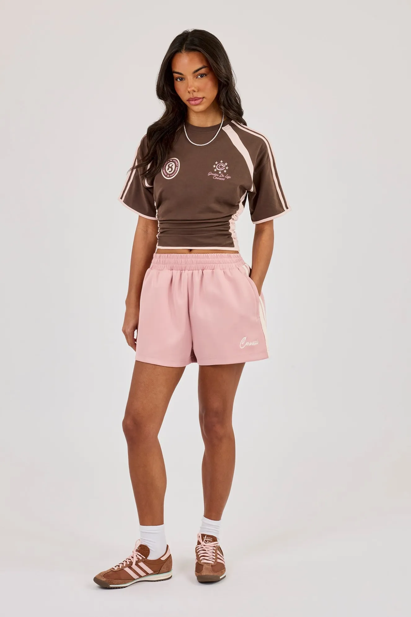 Cinched Ruched Waist Top - Chocolate