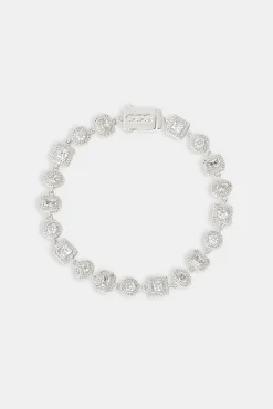Clear Mixed Shape Cluster Bracelet - 6mm