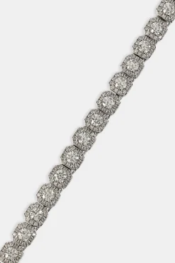 Clustered Tennis Chain - 7mm - White