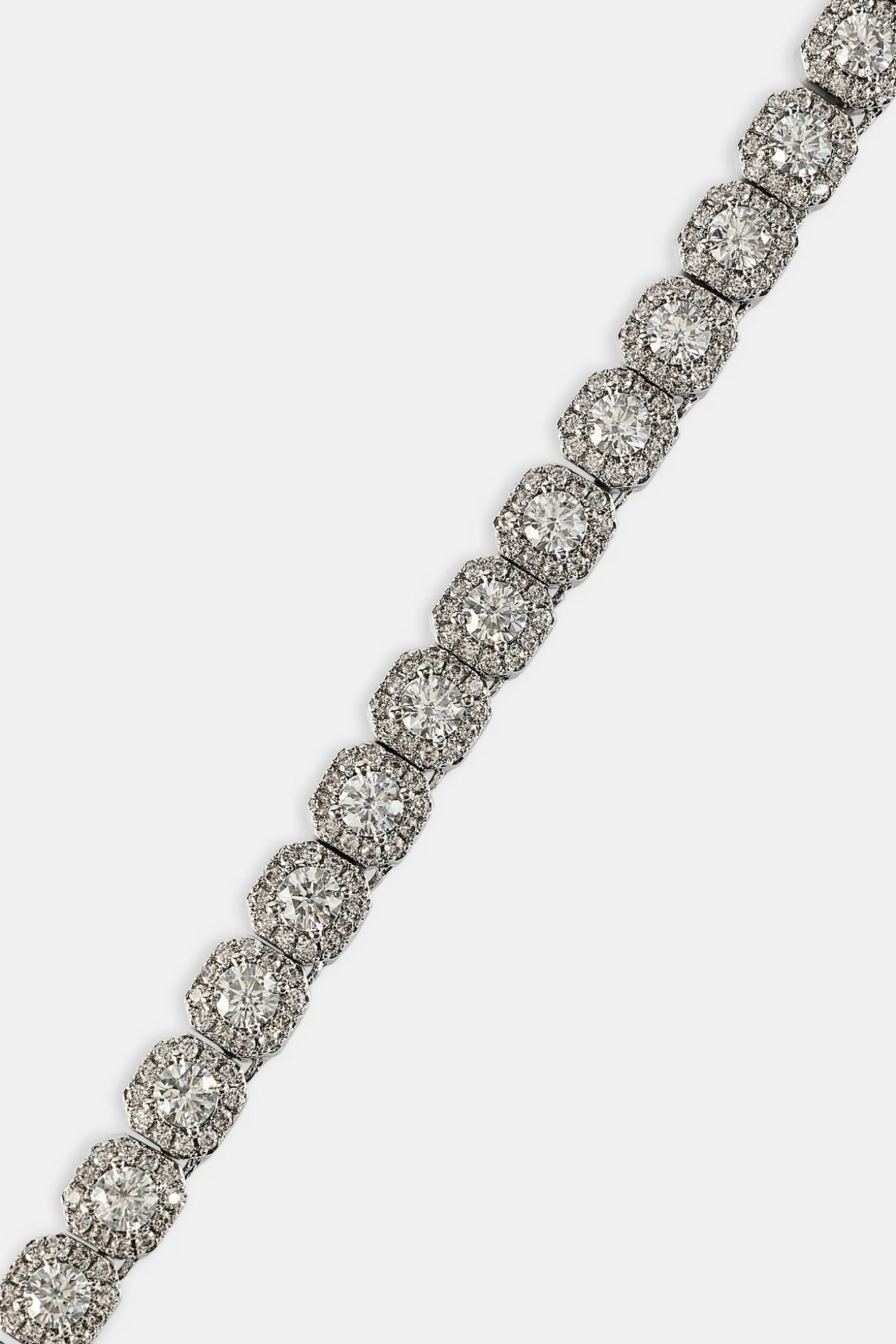 Clustered Tennis Chain - 7mm - White