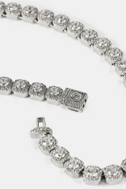 Clustered Tennis Chain - 7mm - White