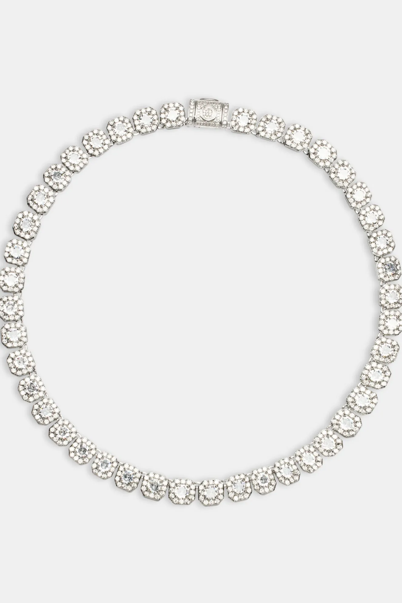 Clustered Tennis Chain - 10mm - White
