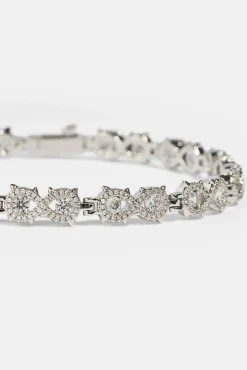 Cluster Infinity Bracelet - 6mm - White