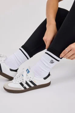 CN Embroidered Sock - White