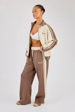 Contrast Detail Track Top - Off White