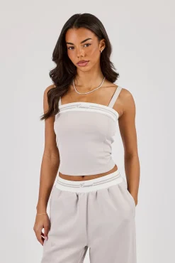 Contrast Structured Top - Grey