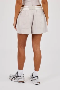 Contrast Waist Short - Grey