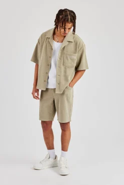 Cord Relaxed Short - Khaki
