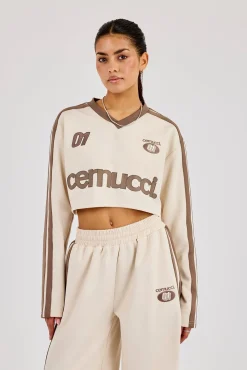 Cropped Football Top - Off White