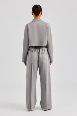 Cropped Harrington Taping Tracksuit - Grey