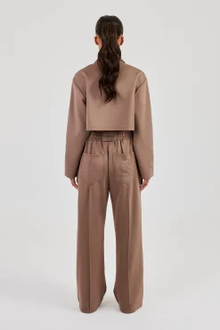 Cropped Harrington Taping Tracksuit - Taupe