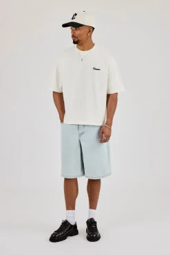Denim Bermuda Jorts - Bleach Wash