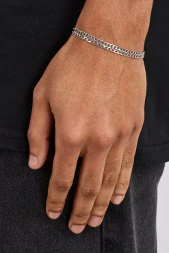 Double Curb Bracelet - 6mm - White