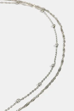 Double Layer Bead Body Chain - 3mm - White
