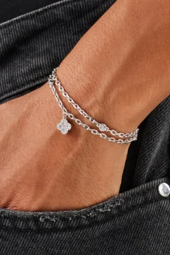 Double Layer Iced & Motif Rolo Bracelet - 10mm