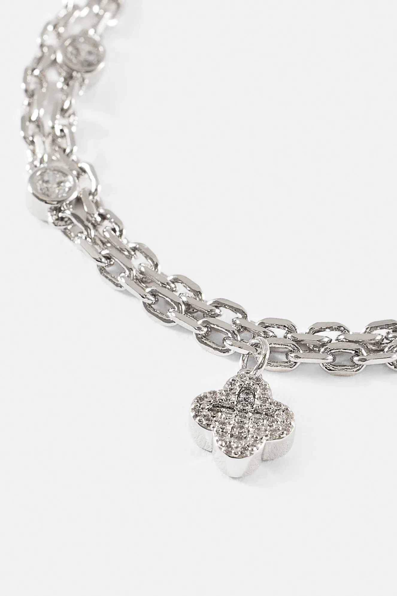 Double Layer Iced & Motif Rolo Bracelet - 10mm