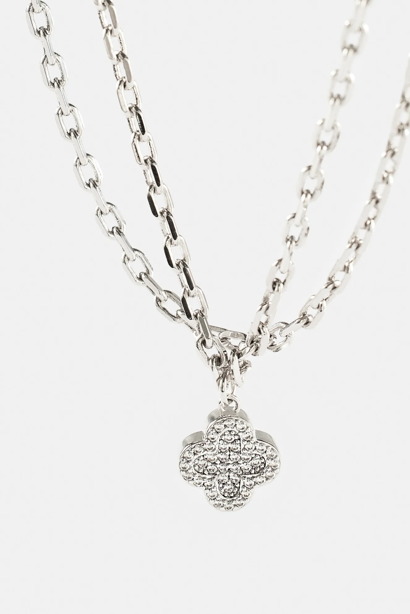 Double Layer Iced & Motif Rolo Necklace - 15mm