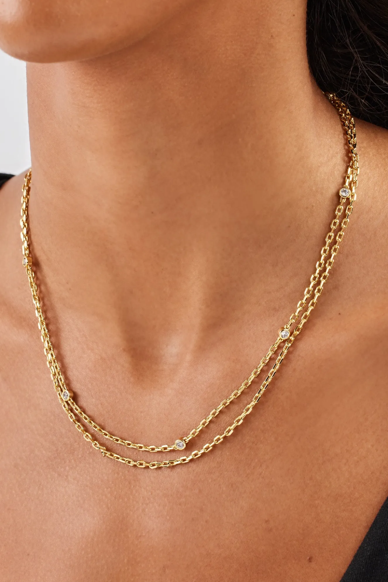 Double Layer Ice Rolo Necklace - 5mm