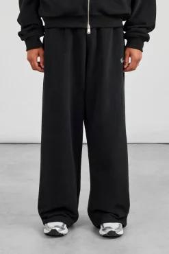 Embroidered Baggy Jogger - Black