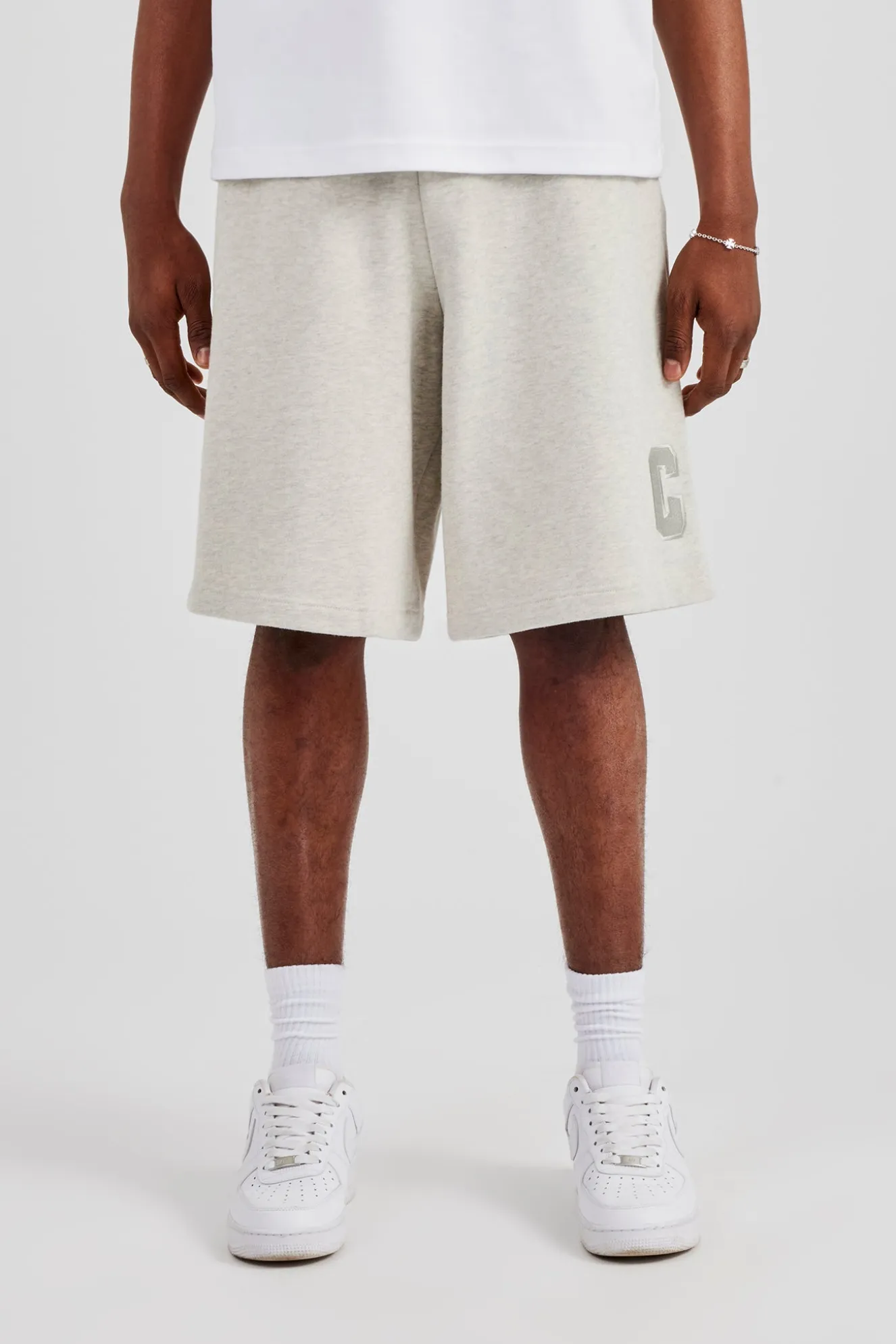 Embroidered C Jort - Ash Grey