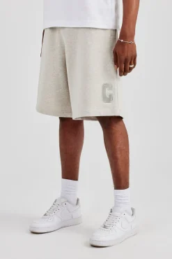 Embroidered C Jort - Ash Grey