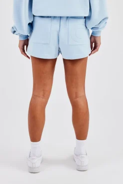 Embroidered C Short - Blue