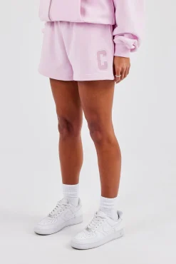 Embroidered C Short - Pink