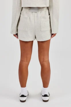 Embroidered Short - Ash Grey