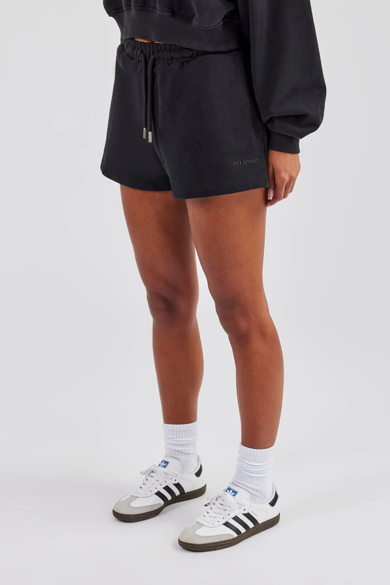 Embroidered Short - Black