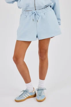Embroidered Short - Powder Blue